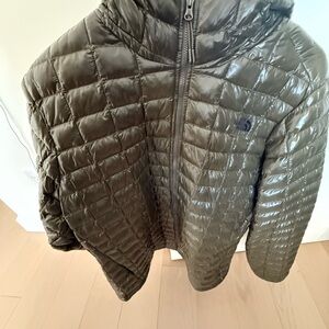 The North Face Metallic Gray Puffer Jacket